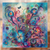 Fensterheber für psychedelische Schmetterlinge Fensteraufkleber (Blatt 2)