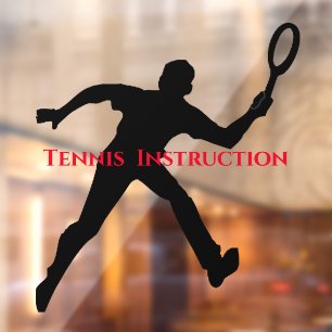 Fensterheber für Tennisspieler Fensteraufkleber