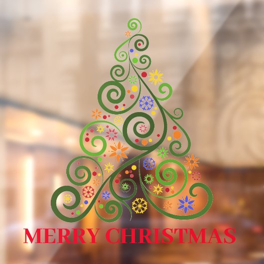 Fensterheber für Weihnachtsbaum Fensteraufkleber (Blatt 2)