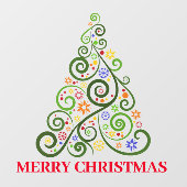 Fensterheber für Weihnachtsbaum Fensteraufkleber (Blatt)