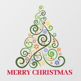 Fensterheber für Weihnachtsbaum Fensteraufkleber