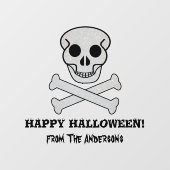 Fensterheber "Halloween Skull and Bones" Fensteraufkleber (Blatt)
