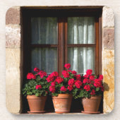 Fensterheber in Blume Getränkeuntersetzer (Vorderseite)