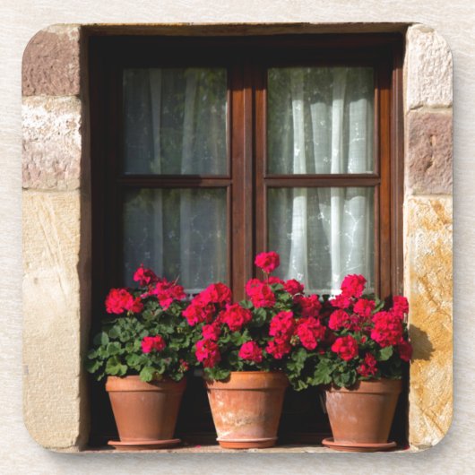 Fensterheber in Blume Getränkeuntersetzer (Vorderseite)