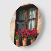Fensterheber in Blume Große Wanduhr (Winkel)