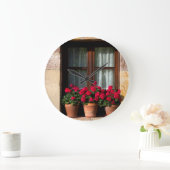 Fensterheber in Blume Große Wanduhr (Zuhause)