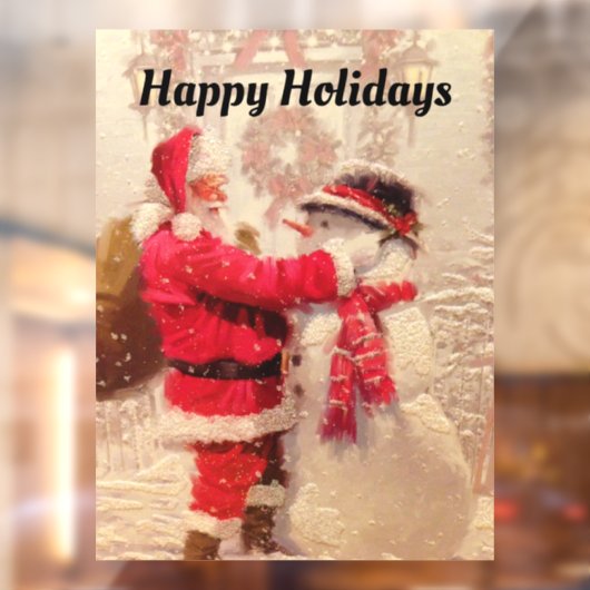 Fensterheber Santa and Snowman Fensteraufkleber (Blatt 2)