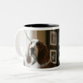 Fensterhund Zweifarbige Tasse (Vorderseite Links)