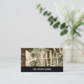 Fensterinstallation Alt Vintag rustikal Visitenkarte (Stehend Vorderseite)