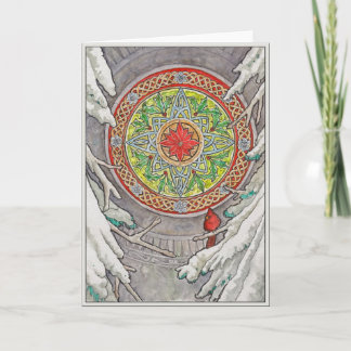 Fensterkarte für den Dezember Feiertagskarte