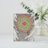 Fensterkarte für den Dezember Postkarte (Stehend Vorderseite)