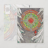 Fensterkarte für den Dezember Postkarte (Vorne/Hinten)