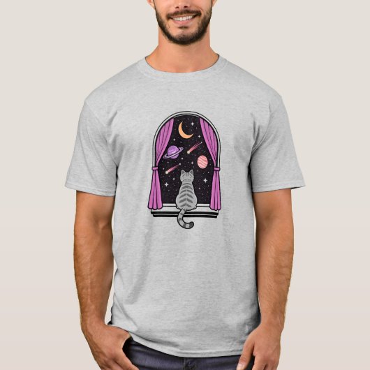 Fensterkatze T-Shirt (Vorderseite)