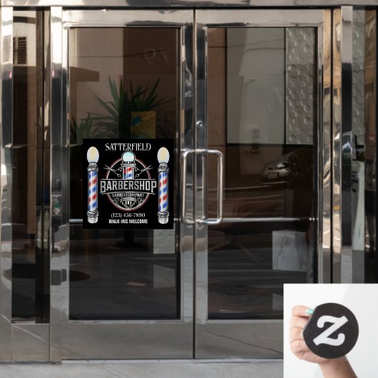 Fensterklammer Fensteraufkleber (Büro Tür)