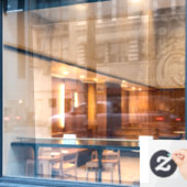 Fensterklammer Fensteraufkleber (Café-Fenster)
