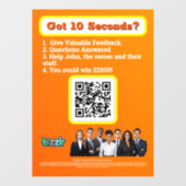 Fensterklammer Fensteraufkleber (Blatt)