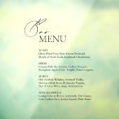 Fensterklammer für das Hochzeitmenü Bar Fensteraufkleber (Blatt 3)