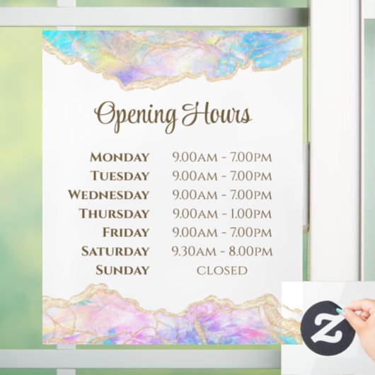 Fensterklammer für das Pastel-Opal-Design Fensteraufkleber (Zuhause)