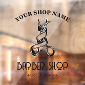 Fensterklammer für den Barbershop Fensteraufkleber (Blatt 2)