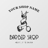 Fensterklammer für den Barbershop Fensteraufkleber (Blatt)