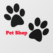 Fensterklammer für Paw Prints Fensteraufkleber (Blatt)