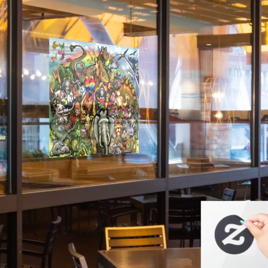 Fensterklammer für Tiere Fensteraufkleber (Restaurantfenster)