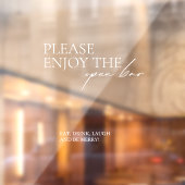 Fensterklammer Kalligrafie Hochzeitung Open Bar Si Fensteraufkleber (Blatt 2)