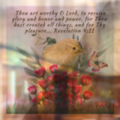 Fensterklammer mit Bibelverse und Naturszene Fensteraufkleber (Blatt 2)