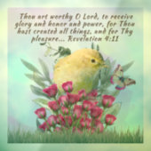 Fensterklammer mit Bibelverse und Naturszene Fensteraufkleber (Blatt 3)