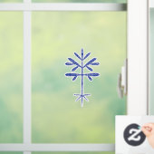 Fensterklammer mit blauem Klammern Fensteraufkleber (Zuhause)