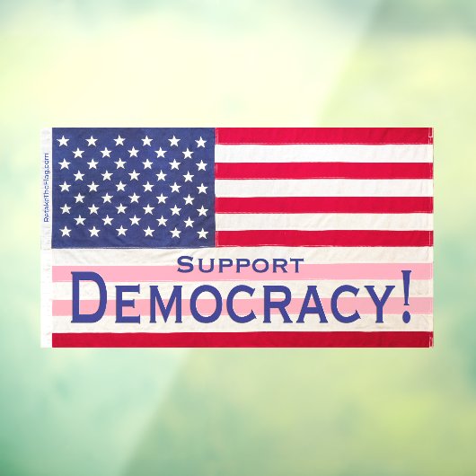 Fensterklammer mit dem Flag "Support Democracy" Fensteraufkleber (Blatt 3)