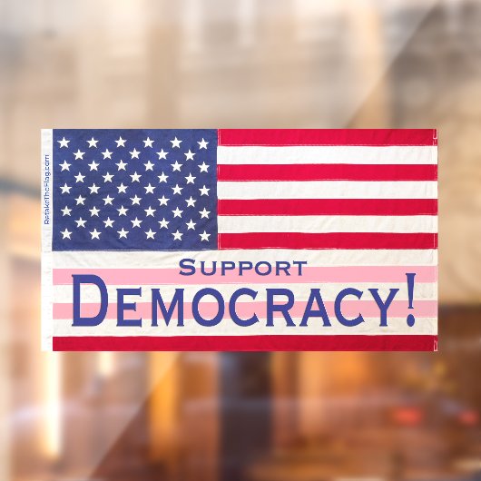 Fensterklammer mit dem Flag "Support Democracy" Fensteraufkleber (Blatt 2)