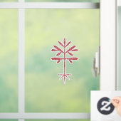 Fensterklammer mit einem roten Sapling Fensteraufkleber (Zuhause)