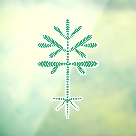 Fensterklammer mit einer grünen Klammer Fensteraufkleber (Blatt 3)