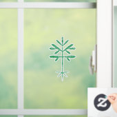 Fensterklammer mit einer grünen Klammer Fensteraufkleber (Zuhause)