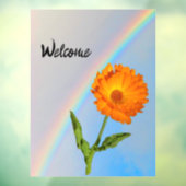 Fensterklammer - Regenbogen und Blume Fensteraufkleber (Blatt 3)