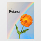 Fensterklammer - Regenbogen und Blume Fensteraufkleber (Blatt)