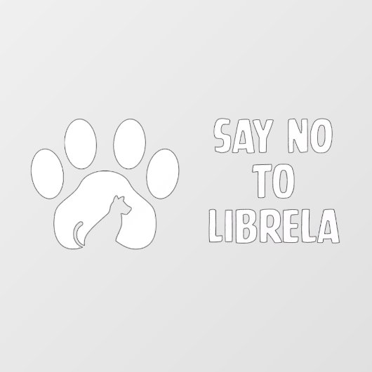 Fensterklammer: Sagen Sie "Nein" zu "L" Fensteraufkleber (Blatt)