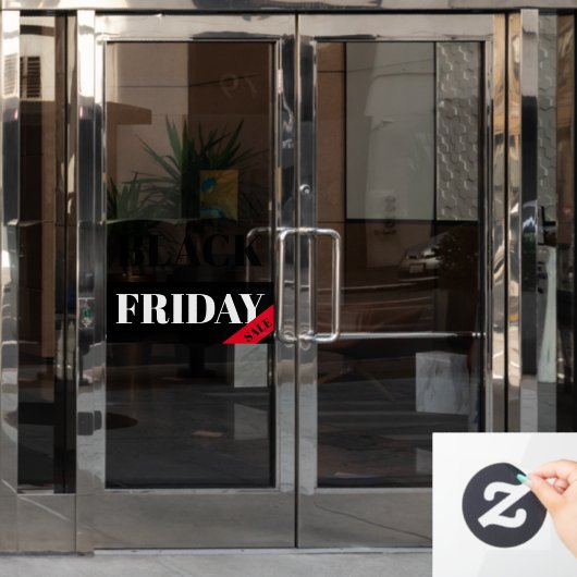 Fensterklammer - SCHWARZFREITAG-VERKAUF Fensteraufkleber (Büro Tür)