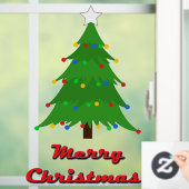 Fensterklammer, Weihnachtsbaumgröße:12x18.5" Fensteraufkleber (Zuhause)