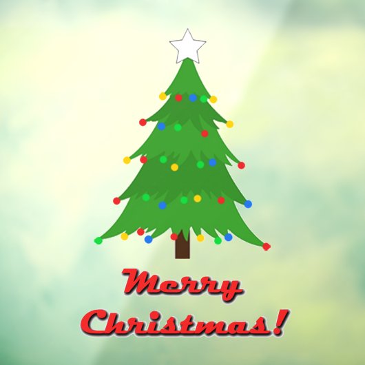 Fensterklammer, Weihnachtsbaumgröße:12x18.5" Fensteraufkleber (Blatt 3)