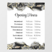 Fensterklemme aus schwarzem Marmor Fensteraufkleber (Blatt)