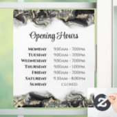 Fensterklemme aus schwarzem Marmor Fensteraufkleber (Zuhause)