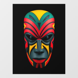 Fensterklemme für afrikanische Masken Fensteraufkleber