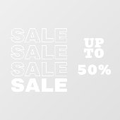 Fensterklemme für den Einzelhandel Fensteraufkleber (Blatt)