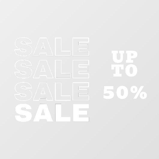 Fensterklemme für den Einzelhandel Fensteraufkleber (Blatt)