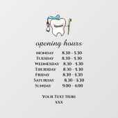 Fensterklemme für den weißen Zahnarzt Fensteraufkleber (Blatt)