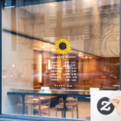 Fensterklemme in der gelben Blume Fensteraufkleber (Café-Fenster)