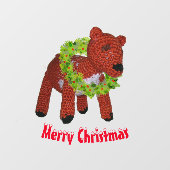 Fensterklemmung - Renditieren mit Kranz Fensteraufkleber (Blatt)