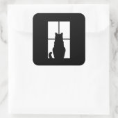 Fensterklick zum Anpassen der Farbdekoration Quadratischer Aufkleber (Tasche)